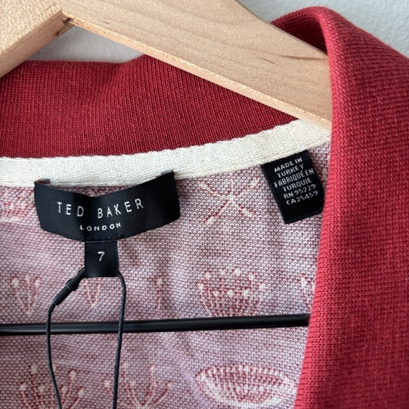 Ted Baker London Colves SS Printed Polo 100% cotton size 7 /US 3XL NWT - Picture 8 of 10